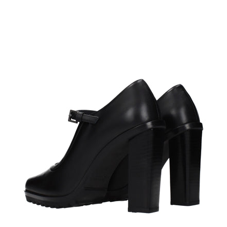 Max Mara Pantofi Pumps Negri din Piele cu Toc Înalt
