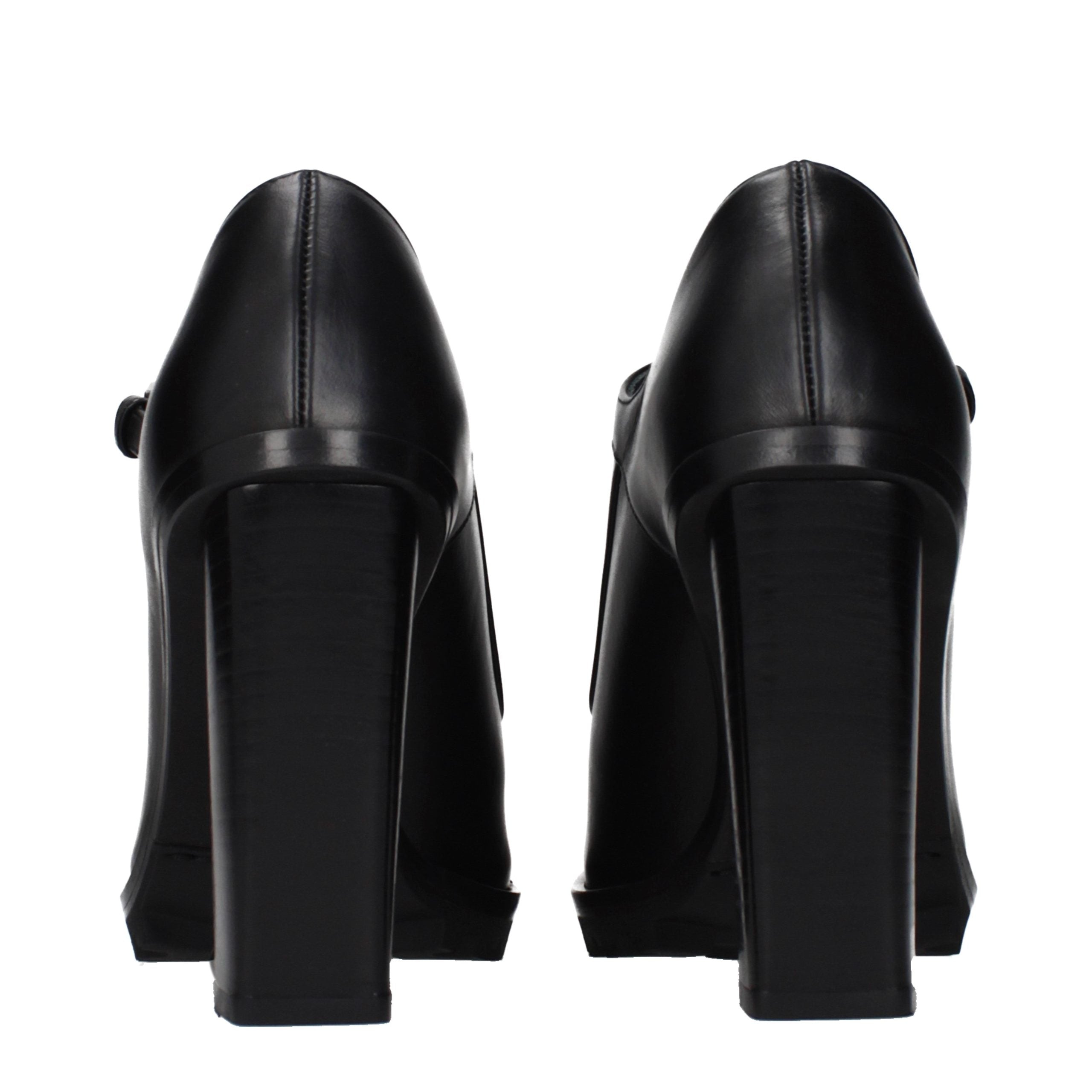 Max Mara Pantofi Pumps Negri din Piele cu Toc Înalt
