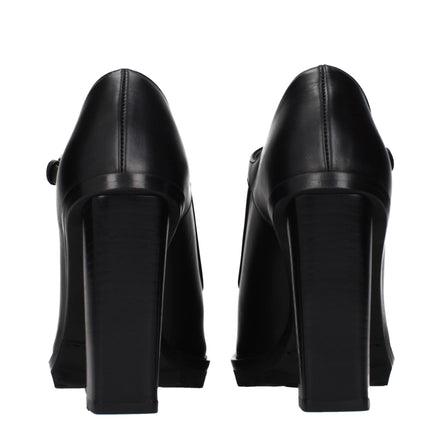 Max Mara Pantofi Pumps Negri din Piele cu Toc Înalt