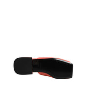 Dolce & Gabbana Orange DG Logo Leather Flat Sandals