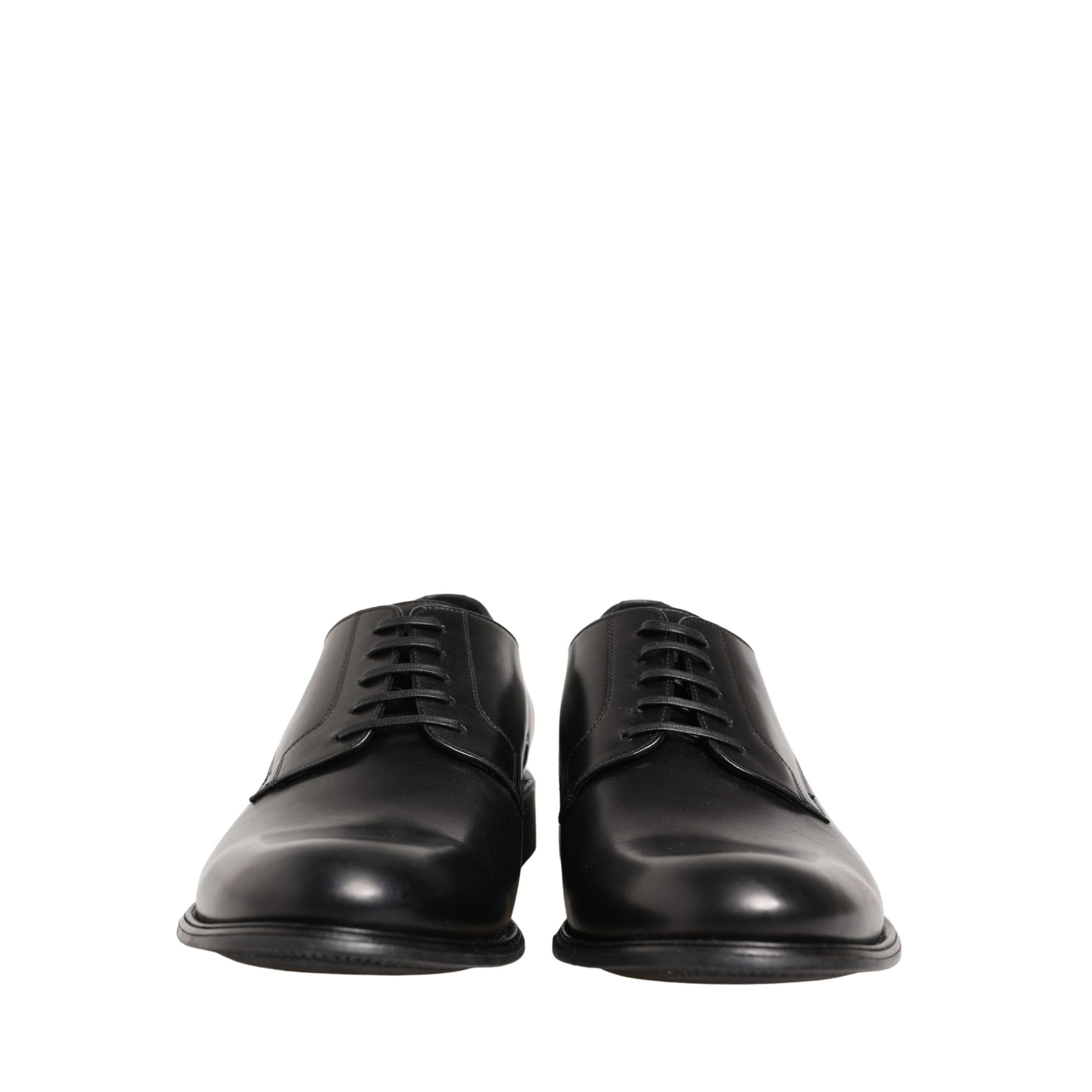 Dolce & Gabbana Black Leather Derby Shoes