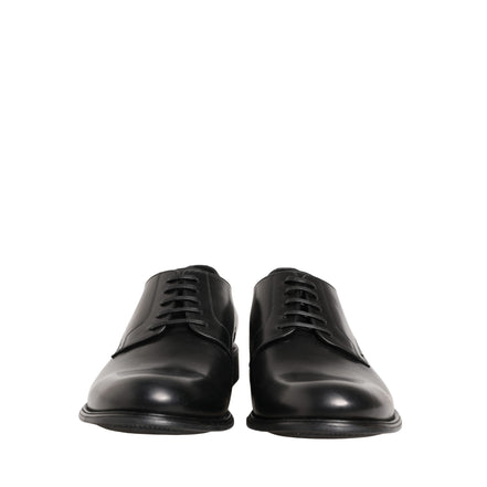 Dolce & Gabbana Black Leather Derby Shoes
