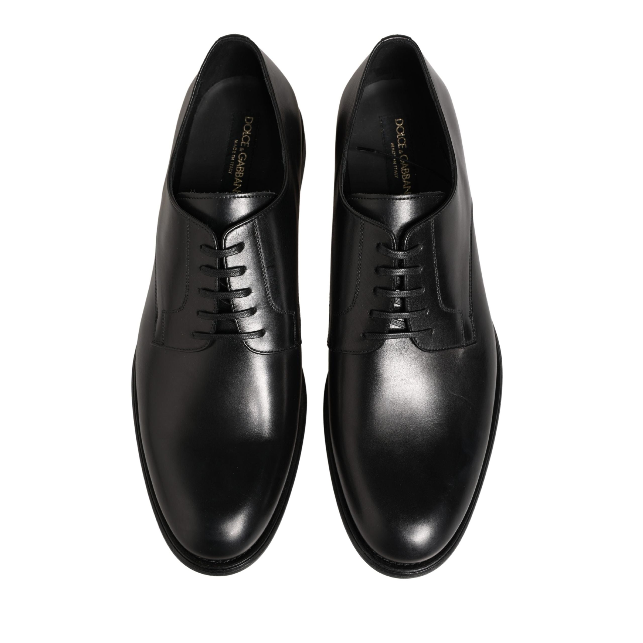 Dolce & Gabbana Black Leather Derby Shoes