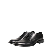 Dolce & Gabbana Black Leather Derby Shoes