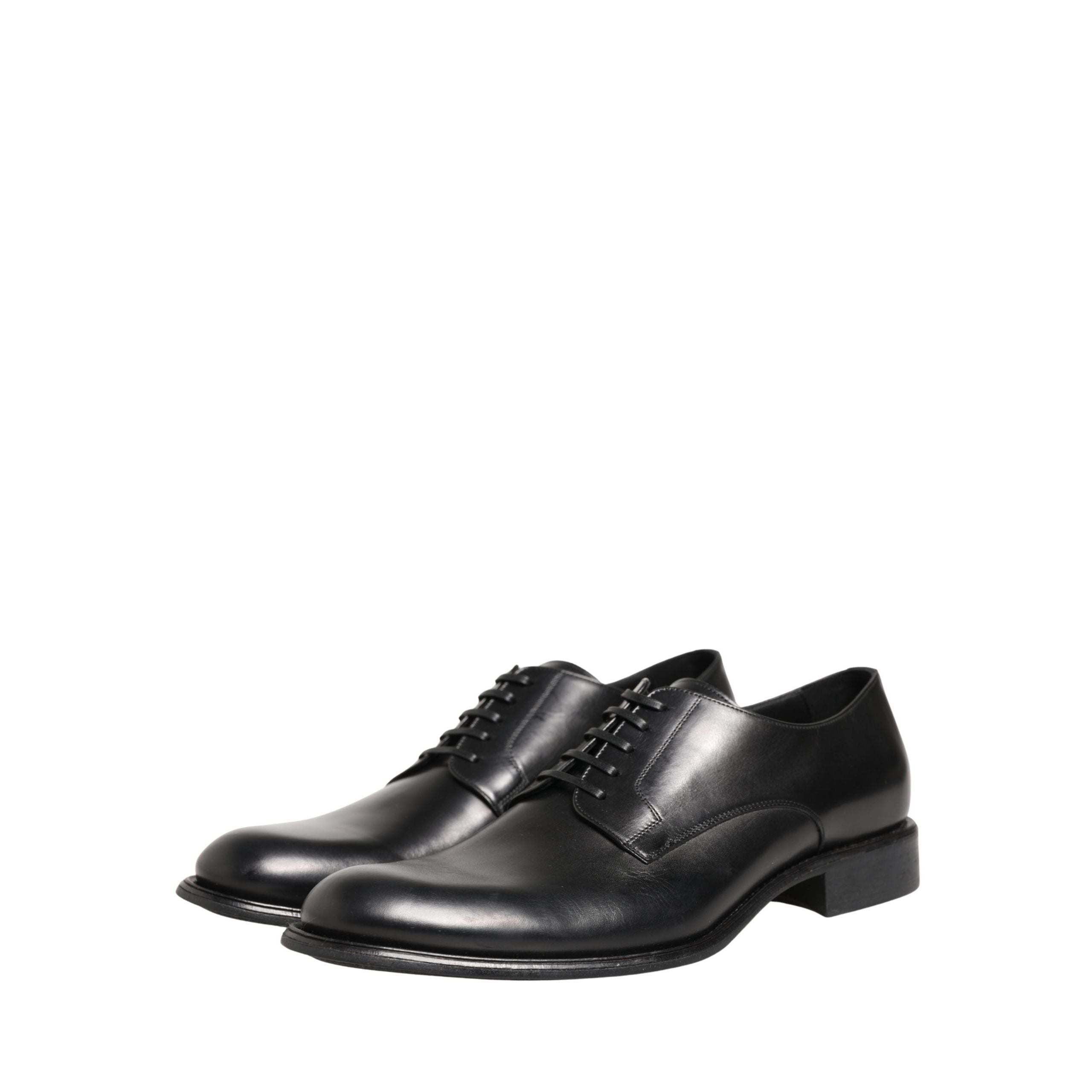 Dolce & Gabbana Black Leather Derby Shoes