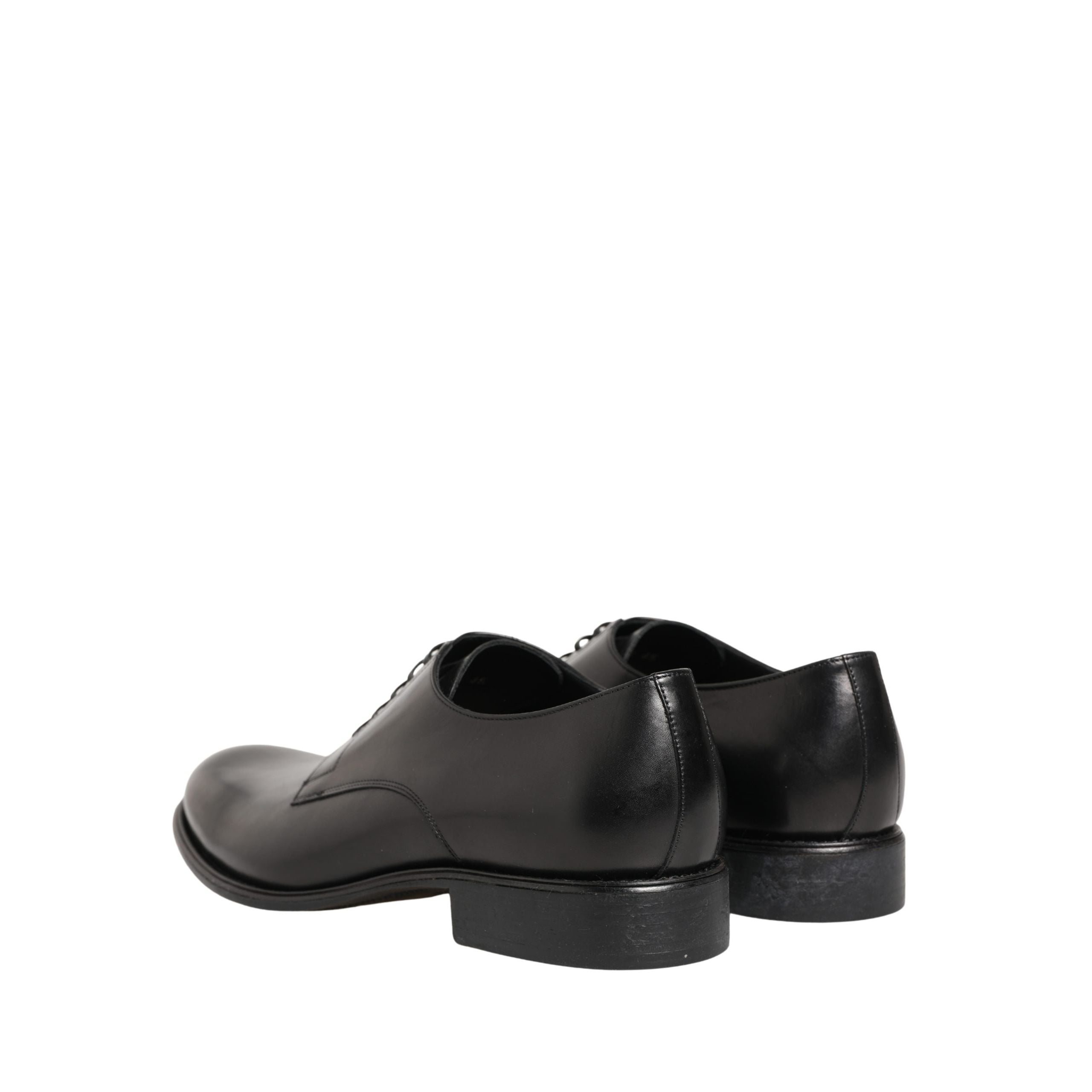 Dolce & Gabbana Black Leather Derby Shoes
