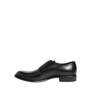 Dolce & Gabbana Black Leather Derby Shoes