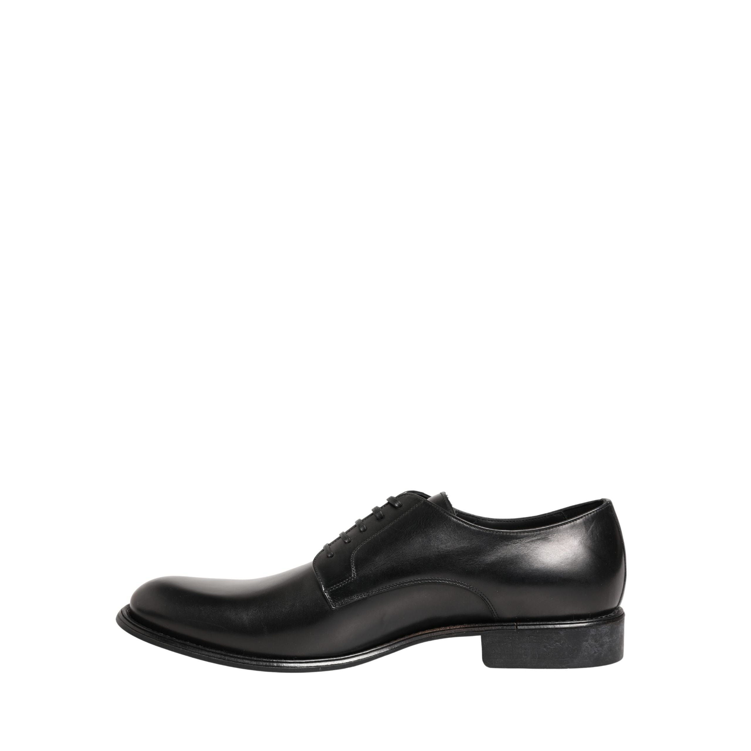 Dolce & Gabbana Black Leather Derby Shoes