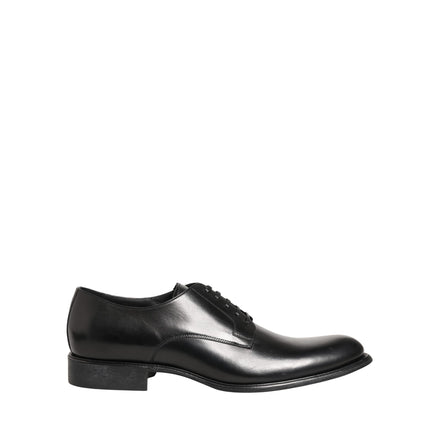Dolce & Gabbana Black Leather Derby Shoes