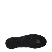 Sneakers Versace negre din piele, cu talpă groasă
