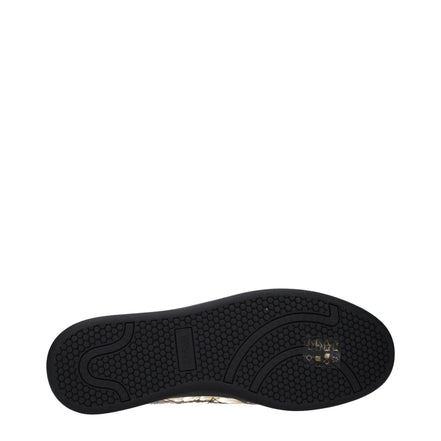 Sneakers Versace negre din piele, cu talpă groasă