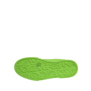 Dolce & Gabbana Green Leather Portofino Low Top Sneakers