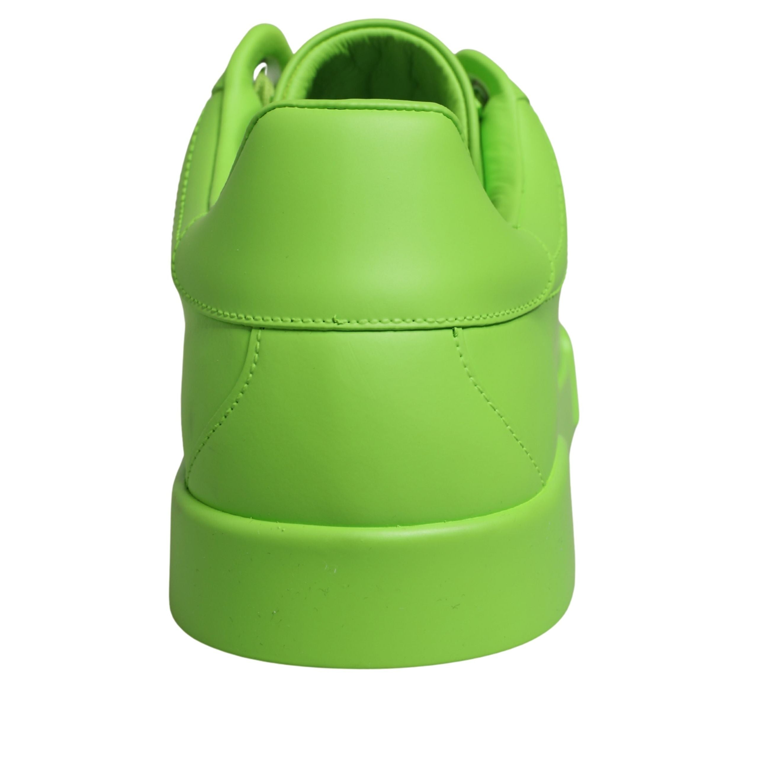 Dolce & Gabbana Green Leather Portofino Low Top Sneakers
