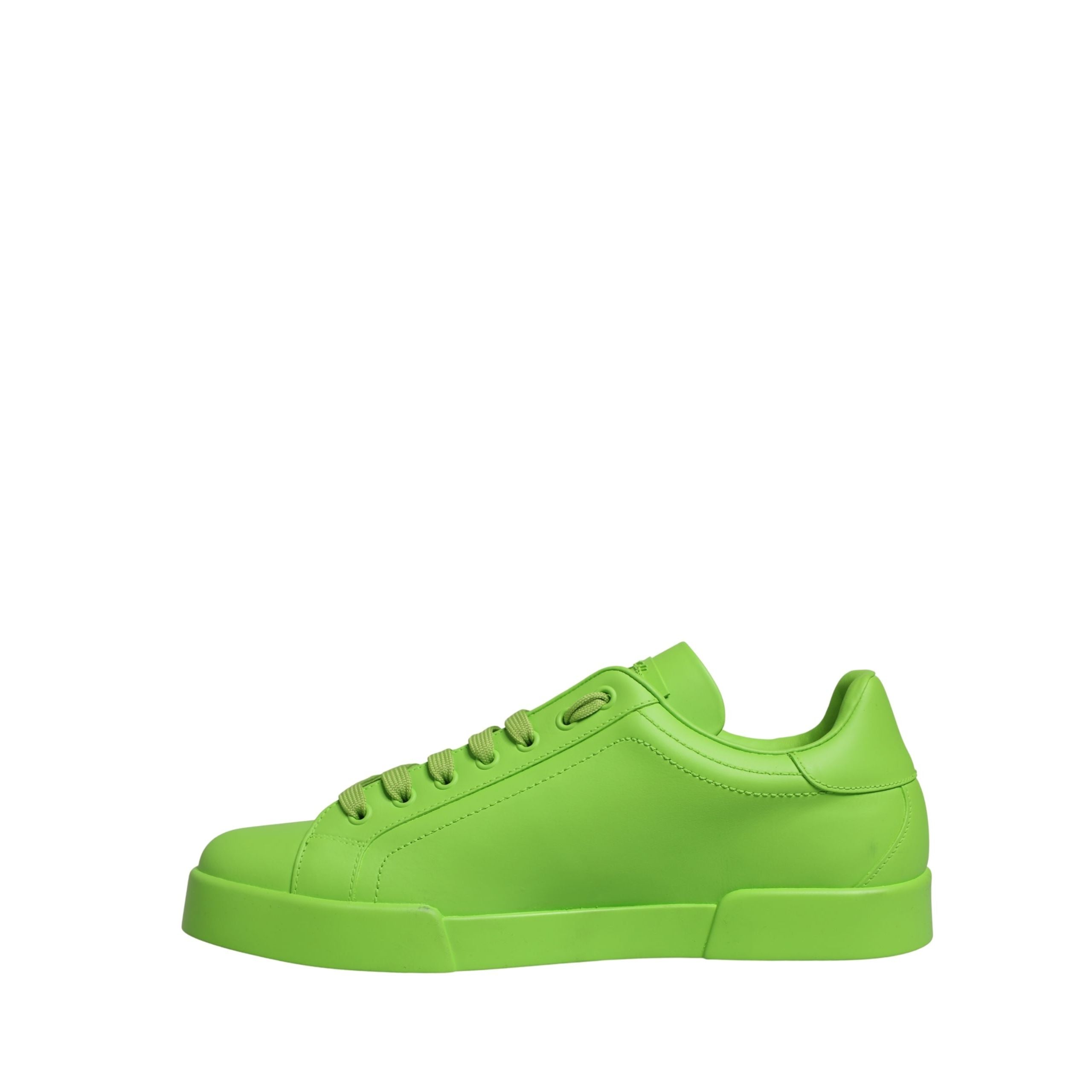 Dolce & Gabbana Green Leather Portofino Low Top Sneakers