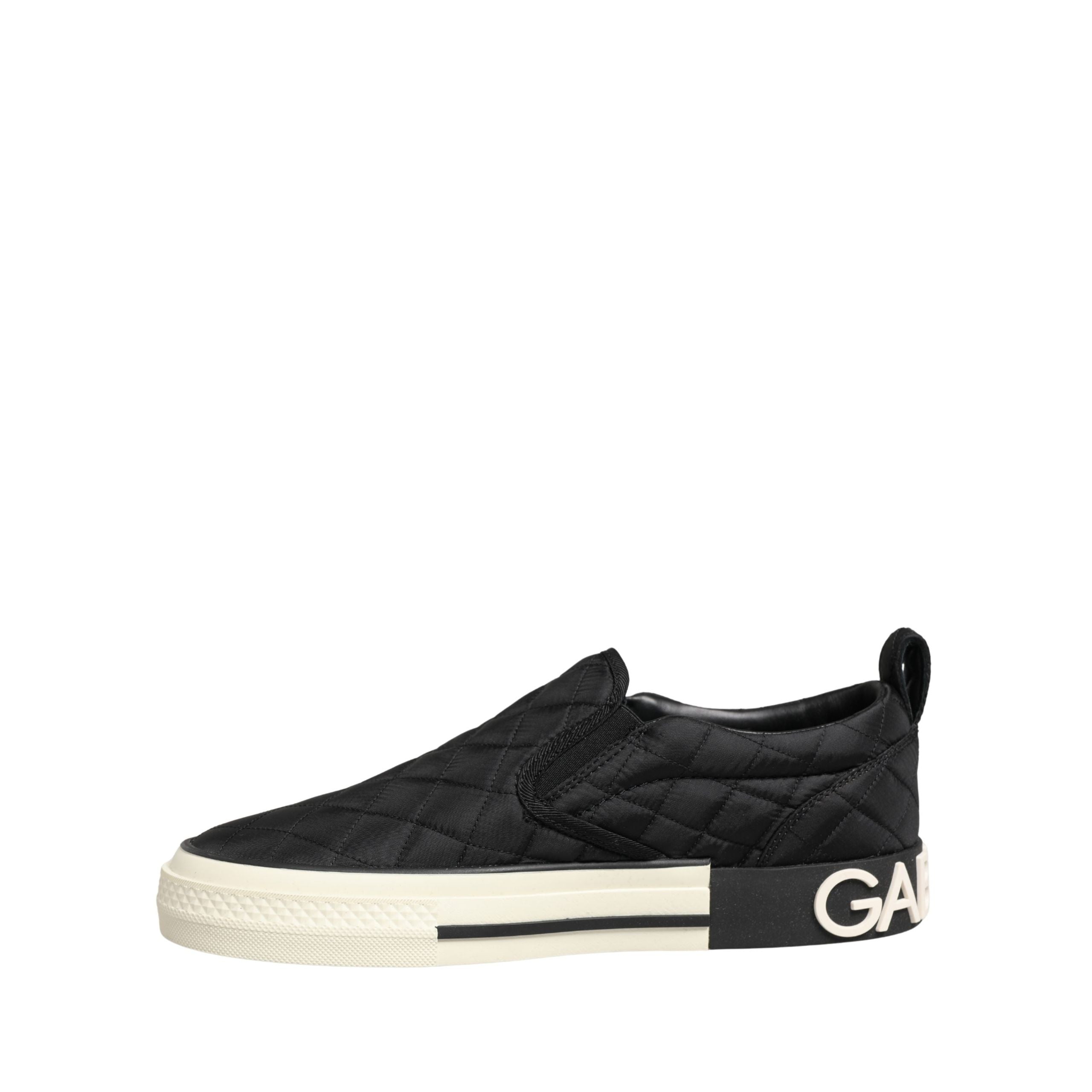 Dolce & Gabbana Black Quilted Slip On Low Top Sneakers