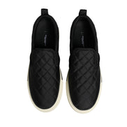 Dolce & Gabbana Black Quilted Slip On Low Top Sneakers