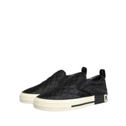 Dolce & Gabbana Black Quilted Slip On Low Top Sneakers