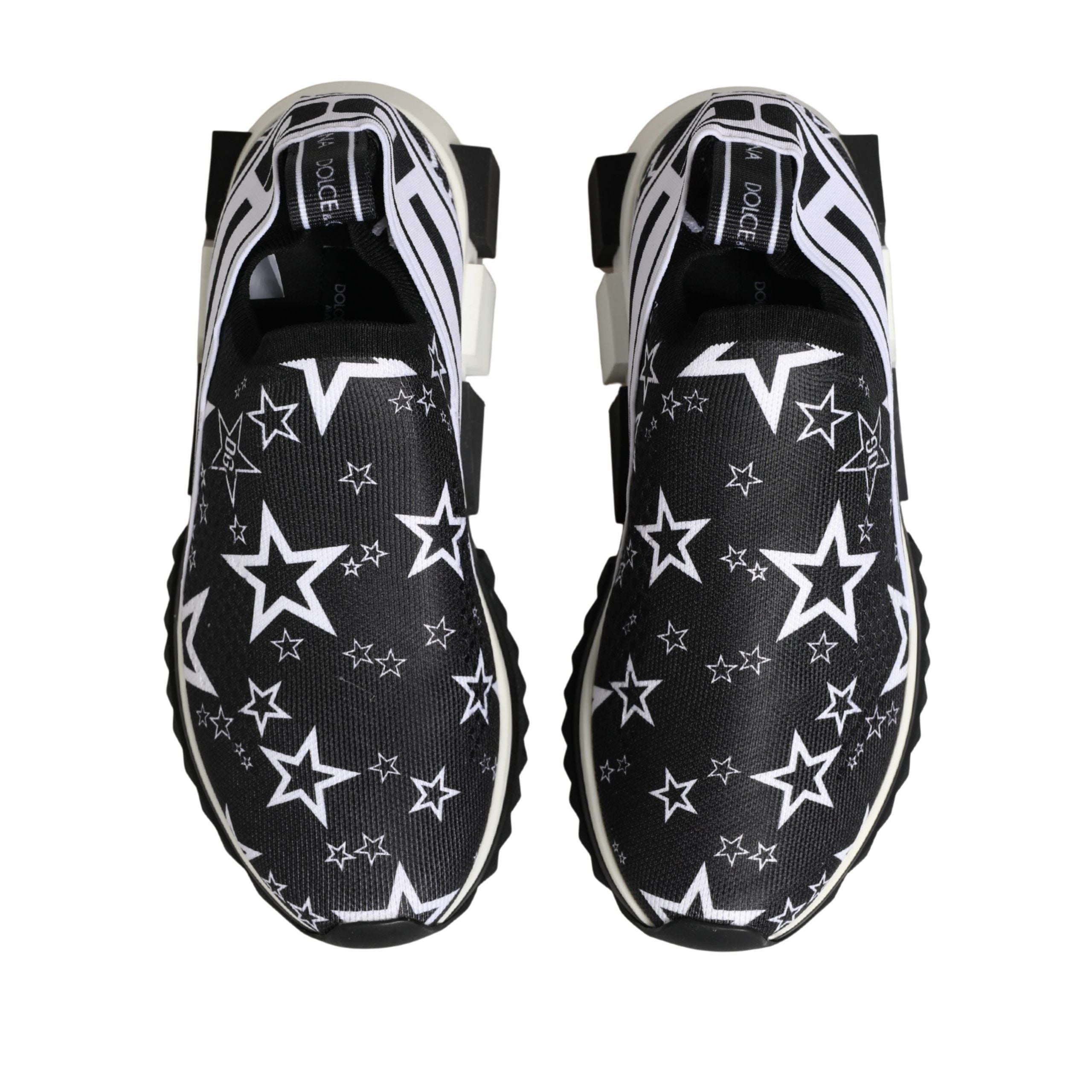 Dolce & Gabbana Black Stars Logo SORRENTO Sneakers