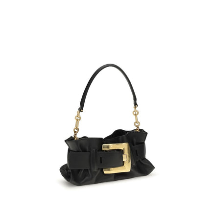 Balmain Black Suede Shoulder Bag