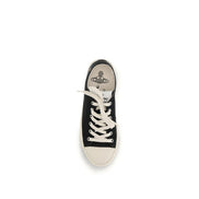 Sneakers low top Vivienne Westwood negri din material textil