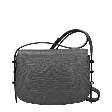 Geantă de umăr Jimmy Choo din piele gri