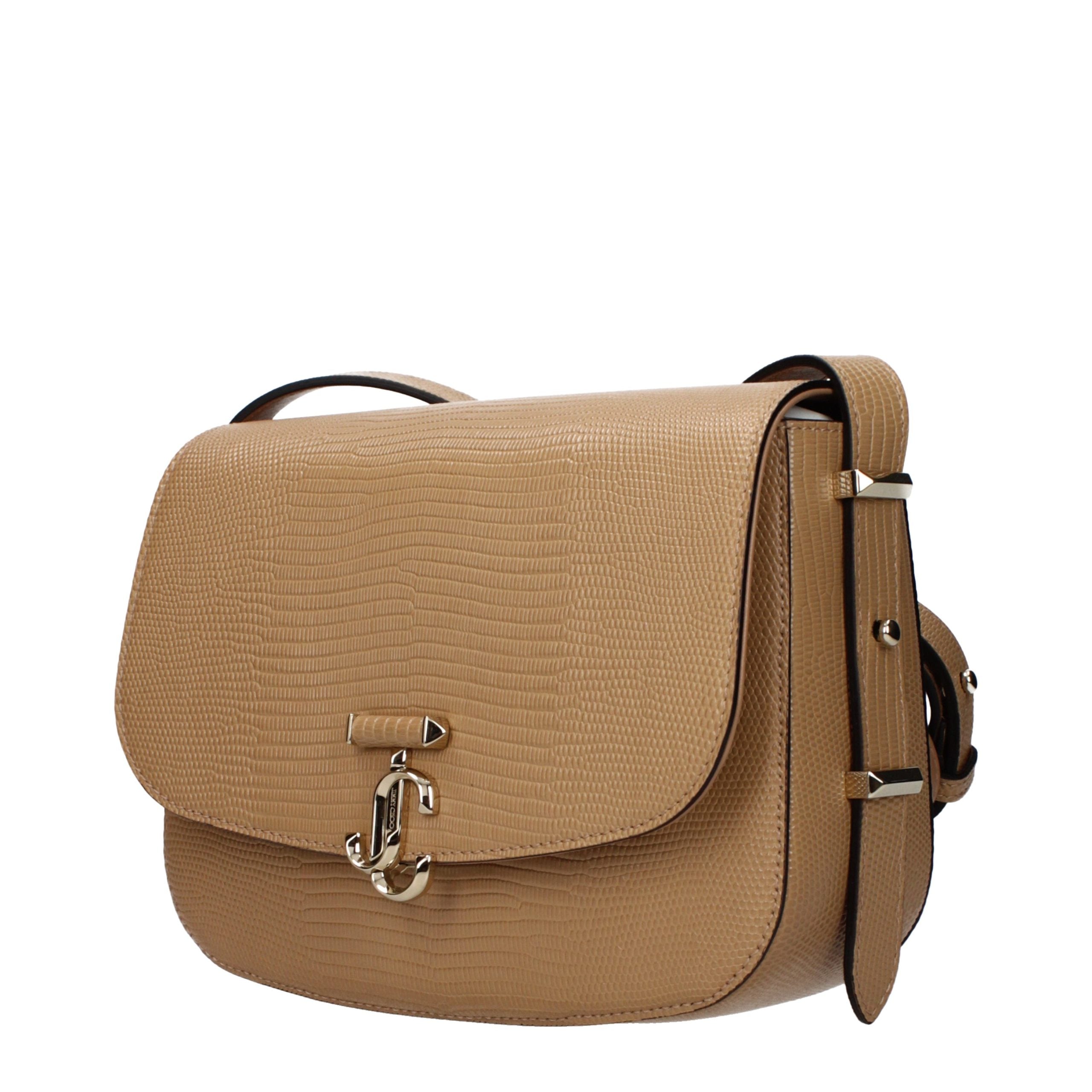 Geantă crossbody Jimmy Choo din piele maro