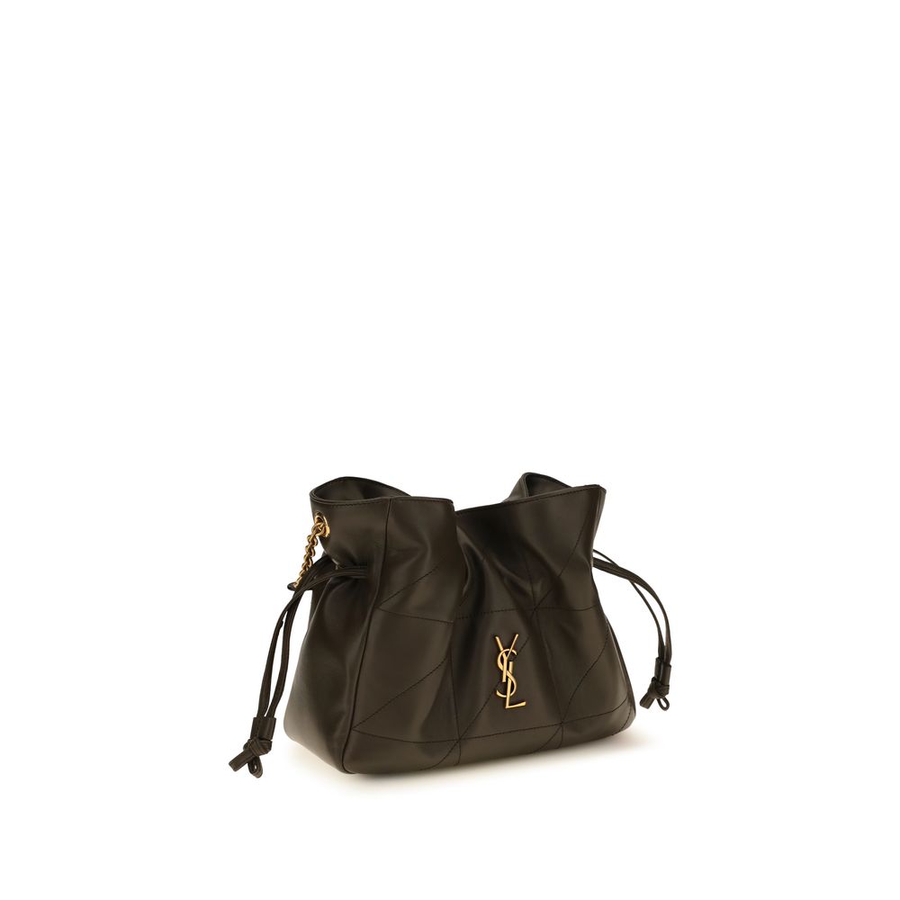 Saint Laurent Bicolor Leather Clutch Bag