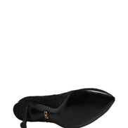 Dolce & Gabbana Black Taormina Lace Socks Boots