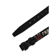 Dolce & Gabbana Black Leather Prince Crown Logo Buckle Belt