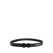Dolce & Gabbana Black Leather Prince Crown Logo Buckle Belt