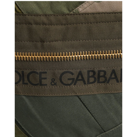 Dolce & Gabbana Military Green Patchwork Backpack