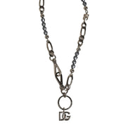 Dolce & Gabbana Colier cu Pandantiv Logo DG Argintiu