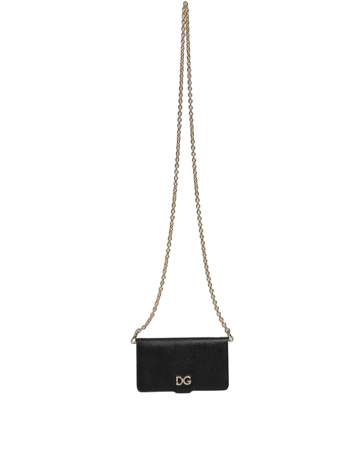 Dolce & Gabbana Black Calf Leather iPhone X-XS Flip Cover Case