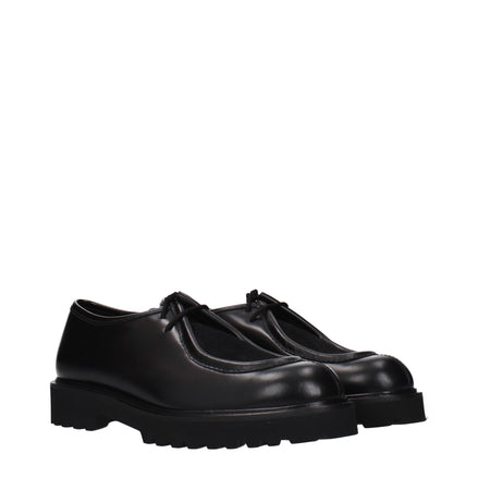 Max Mara Pantofi Oxford și Derby din piele neagră