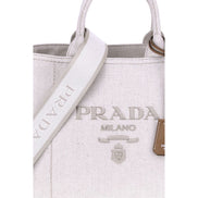 Prada Geantă de Umăr Bej din Bumbac