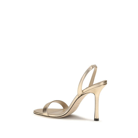 Jimmy Choo Sandale Aurii cu Toc Stiletto