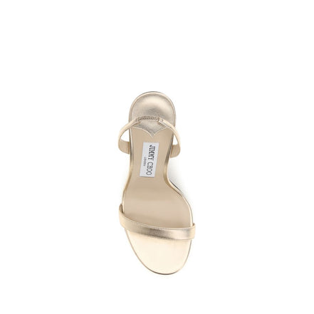 Jimmy Choo Sandale Aurii cu Toc Stiletto