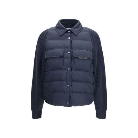 Brunello Cucinelli Blue Polyester Jacket