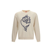 Bluză de molton Kenzo din bumbac bej