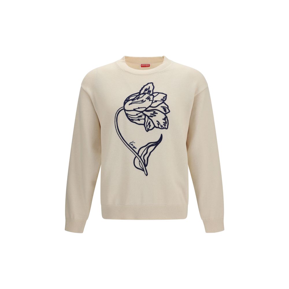 Bluză de molton Kenzo din bumbac bej