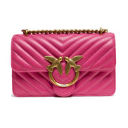 PINKO Pink Love One Mini Chevron Shoulder Bag