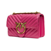 PINKO Pink Love One Mini Chevron Shoulder Bag