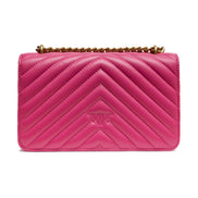 PINKO Pink Love One Mini Chevron Shoulder Bag
