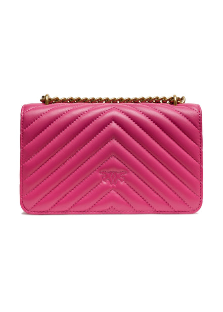 PINKO Pink Love One Mini Chevron Shoulder Bag