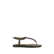 Brunello Cucinelli Brown Flat Sandals