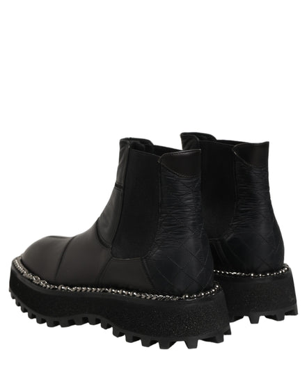 Dolce & Gabbana Chelsea Boots din Piele Neagră