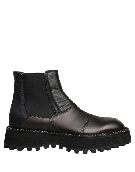 Dolce & Gabbana Chelsea Boots din Piele Neagră
