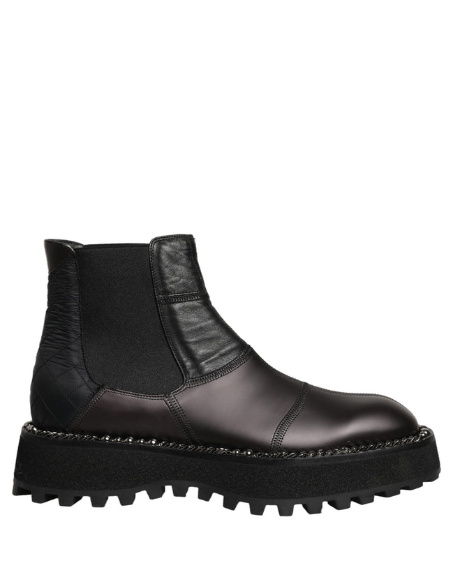 Dolce & Gabbana Chelsea Boots din Piele Neagră