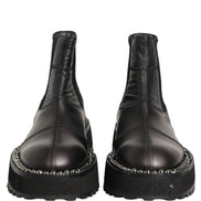 Dolce & Gabbana Chelsea Boots din Piele Neagră