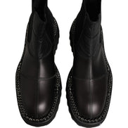 Dolce & Gabbana Chelsea Boots din Piele Neagră
